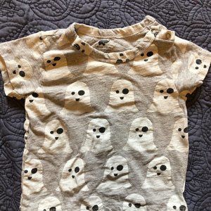 VGUC Monica + Andy Ghost print short sleeve t-shirt, 18-24mo.